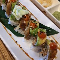 Vegan dragon roll at Sushi Nekosan in La Jolla