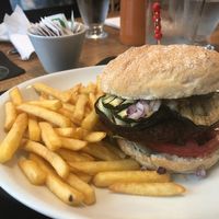 Vegan burger at Bar Mundo in Estella