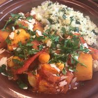 Vegan tajine at Bar Mundo in Estella
