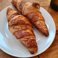 Vegan croissant! at Les Bols d'Antoine in Paris