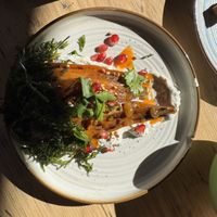 Roasted carrot with deep fried carrot greens  at Les Bols d'Antoine in Paris