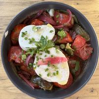 Mozzarella, heirloom tomato, spinach salad  at Les Bols d'Antoine in Paris