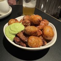 Tasman Potatoes: 
Crispy fried potatoes and green goddess sauce   at Old Wharf at MACq 01 Hotel in Hobart
