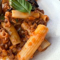 Average pasta, vegan option was just take the cheese off, no subs at Old Wharf at MACq 01 Hotel in Hobart