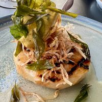 Celeriac steak with curry "butter" and toasted curry leaves was very tasty. at Old Wharf at MACq 01 Hotel in Hobart