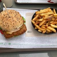 Crispy chicken burger with Tex mex sauce!!! Worth the extra euros  at The Wild Note in Bordeaux