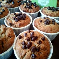 Dessert de la semaine / dessert of the week 
Muffin beurre de cacahuète banane 
Muffin Peanut butter banana  at The Wild Note in Bordeaux