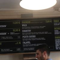 Menu (sorry for blur) at The Wild Note in Bordeaux