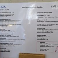 Menu at Cafe Largo in Berlin