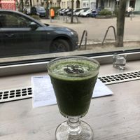 Green monster smoothie (6,50€)  at Cafe Largo in Berlin
