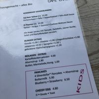 Menu   at Cafe Largo in Berlin