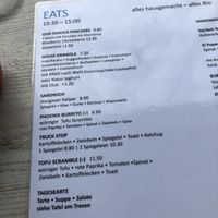 Menu   at Cafe Largo in Berlin