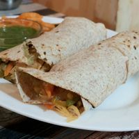 vegan kathi roll at Shilla Indian Restaurant in Seoul