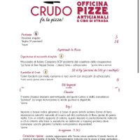 Menu  at Crudo Fa La Pizza in Turin