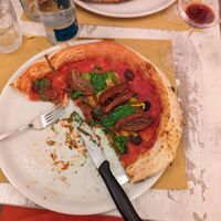 Vegan pizza! One of several options. at Crudo Fa La Pizza in Turin