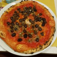 Taggia vegan pizza at Crudo Fa La Pizza in Turin