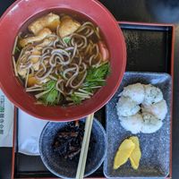 Soba in a herby broth at Bouko - Enryakuji-kaikan Restaurant 延暦寺会館 お食事処 望湖 in Otsu
