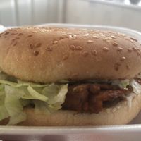 Kebab burger  at Panjab Pizza in Wolverhampton