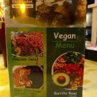 Vegan Menu at Gorditas Mexico in Galveston