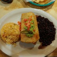 Vegan Chimichanga Plate at Gorditas Mexico in Galveston