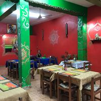 Inside table and chairs. at Bindiya in Cozumel