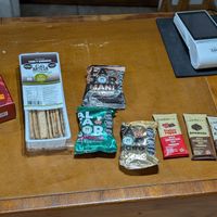 Vegan loot at Mudra in Esquel