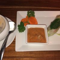 Spring rolls, Tom Kha soup at Blue Orchid in Jacksonville