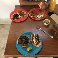 Amazing tacos! at Ta'consciente in Playa Del Carmen