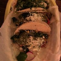 2 veggie special tacos and 1 summer veggie taco. at Porque No Taqueria in Portland