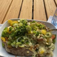 Curry Loaded Potato Made Vegan  at Erdapfel in Hamburg