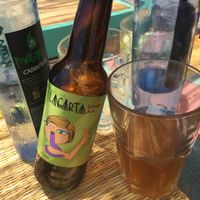 Lagarta beer - brewed by women. We love this!  at Grow Café in Tarifa