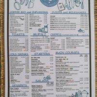 menu in english at Grow Café in Tarifa