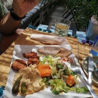 Starter Falafel with Humus at Grow Café in Tarifa