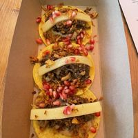 Mushroom and vegan cheese tacos at Ojo Rojo in Bournemouth