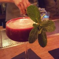 The beyond amazing 'Chase into the night' cocktail! I highly recommend trying! at Ojo Rojo in Bournemouth