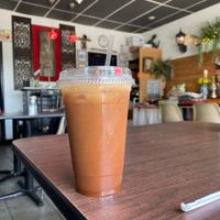 Thai tea at Thai Vegan in Beverly Hills