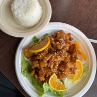 Orange chicken  at Thai Vegan in Beverly Hills