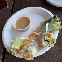 Tofu rolls with house peanut sauce   at Thai Vegan in Beverly Hills