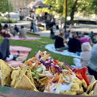 Harissa’s nachos at Street Eat Franko (Jan 2023). Tasty and filling. A hearty serving for one.   at Harissa in Hobart