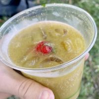 Harissa’s chilled spiced masala drink with mint. Unique, but not in a way I like. Tasted confusing to me, like a dhal, but cold, and as a drink    at Harissa in Hobart