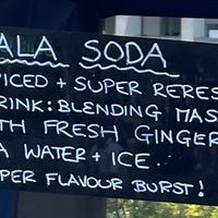 Harissa’s Masala Soda drink at Street Eats Frank (Jan 2023).   at Harissa in Hobart