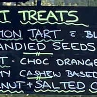Harissa’s Sweet Treats menu at Street Eats Franko (Jan 2023).   at Harissa in Hobart