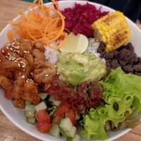Burrito bowl at Dharma Coffee & Juice in Ubud