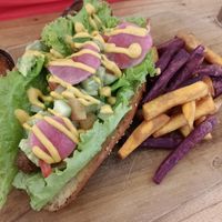 Hot dog at Dharma Coffee & Juice in Ubud