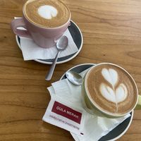 Really great almond cappuccinos!  at Dharma Coffee & Juice in Ubud