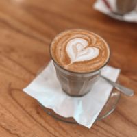 Soya Flat White  at Dharma Coffee & Juice in Ubud