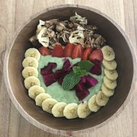 Green goddess smoothie bowl  at Dharma Coffee & Juice in Ubud