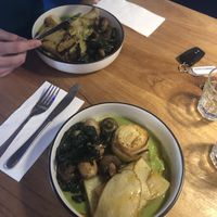 Potato and Artichoke oven bake - vegan!! Insanely good  at Fern Tree Tavern in Fern Tree