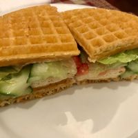 Vegan Club at Smaaken Waffle Sandwiches - Food Truck in Beaverton