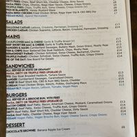 Menu as of 30 august 2021, they keep updating it so don’t quote me on it  at The Rose in South East London